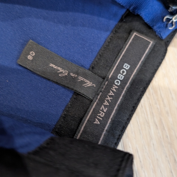 BCBGMaxAzria Black and Blue Pleated Dress - Picture 6 of 7